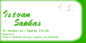 istvan sapkas business card